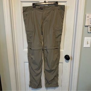 REI Men's Tactical Cargo Convertible Zip-Off‎ Pants Khaki Size 40X34